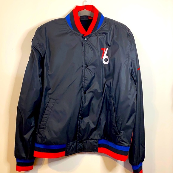 Nike Other - 76ers black city edition jacket size large